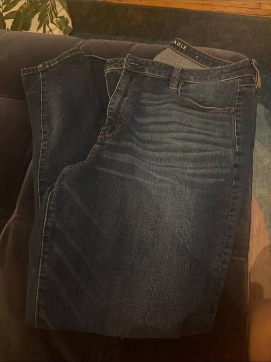 American Eagle Outfitters Denim - American Eagle Dark Wash Skinny Jeans Super High-Rise Jegging 18 Long